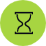 Career flexible hours icon of an hourglass