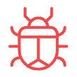 Ransomware icon of a bug