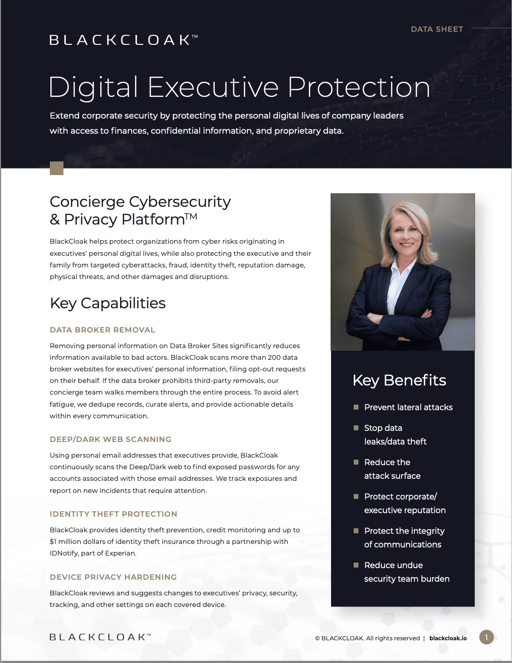 Digital Executive Protection Data Sheet