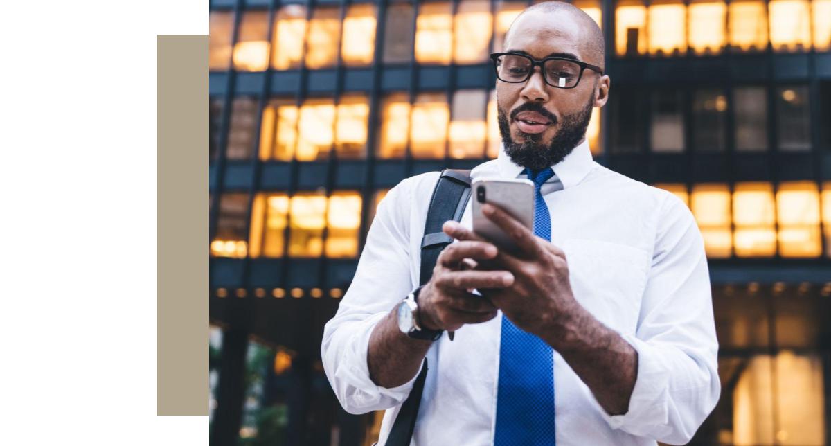 Man looking at phone
