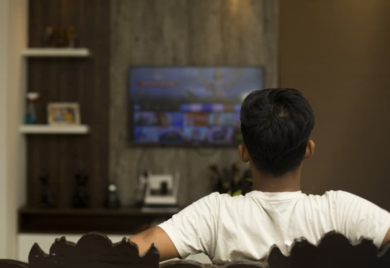 BlackCloak Smart TV screen in a home