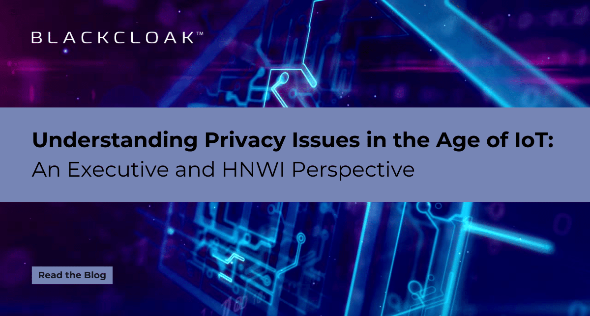 Understanding Privacy Issues in the Age of IoT: An executive and HNWI perspective