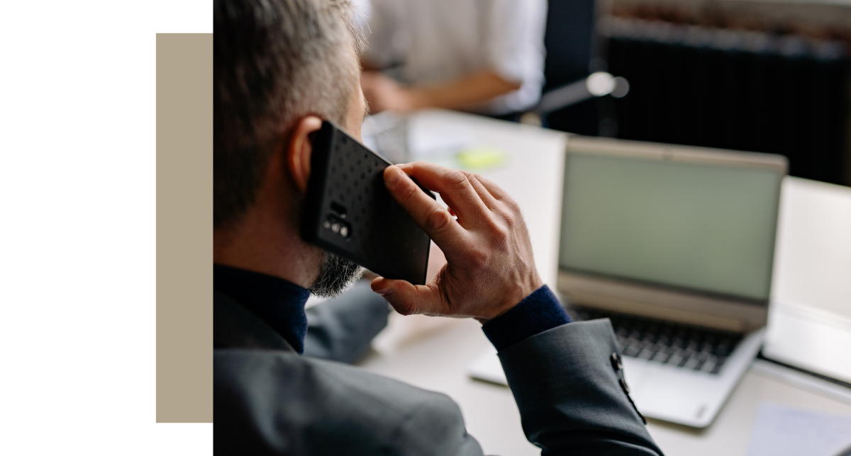 Man on a mobile phone