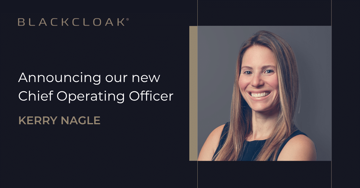 Headshot of Kerry Nagle, new Chief Operating Officer at BlackCloak.