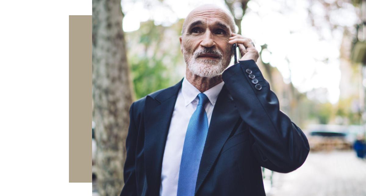 Man worried on the phone