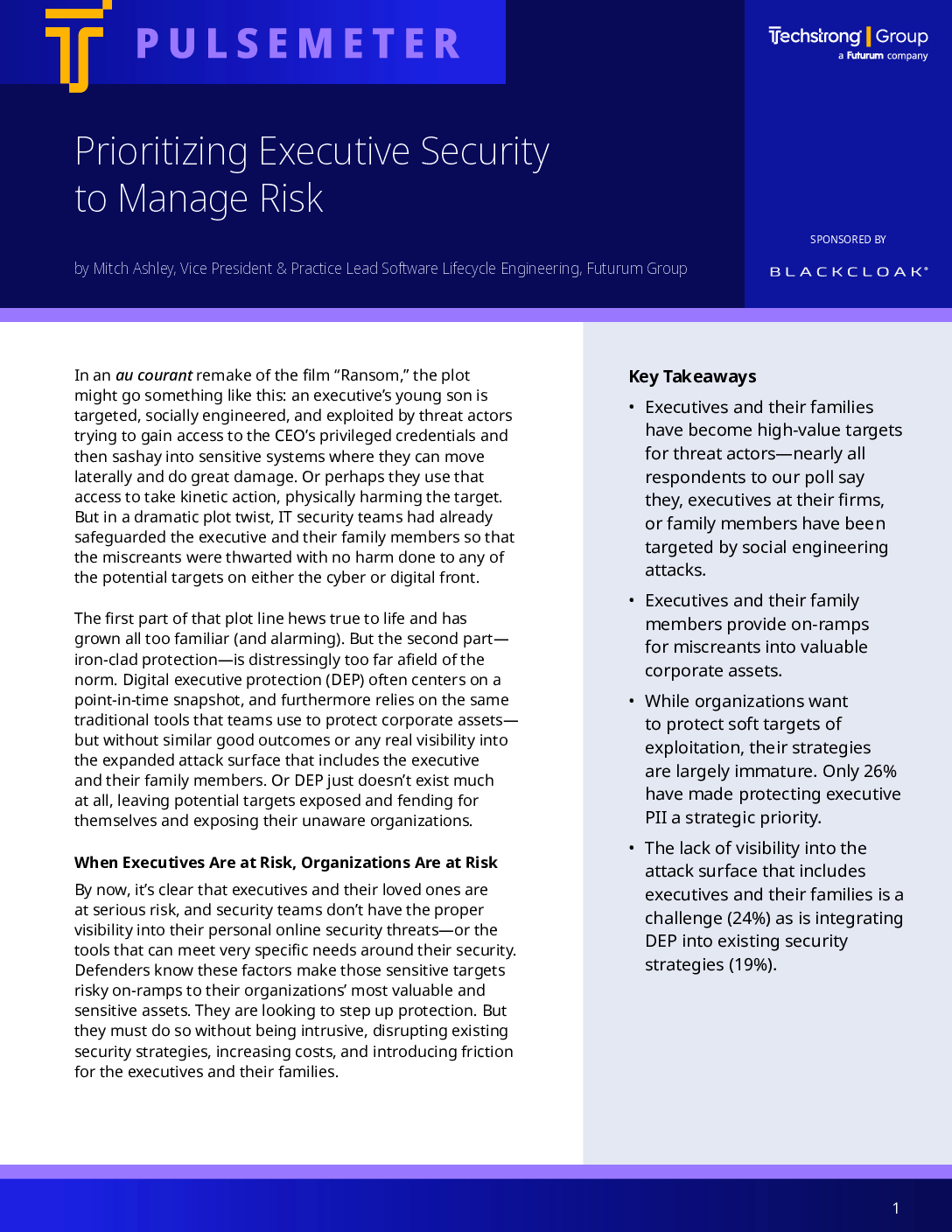 This Techstrong PulseMeter report contains several data visualizations detailing the current state of Digital Executive Protection (DEP).