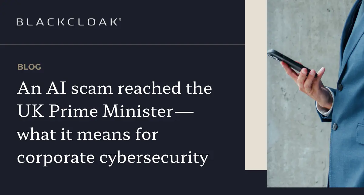 AI pretexting scam on prime minister