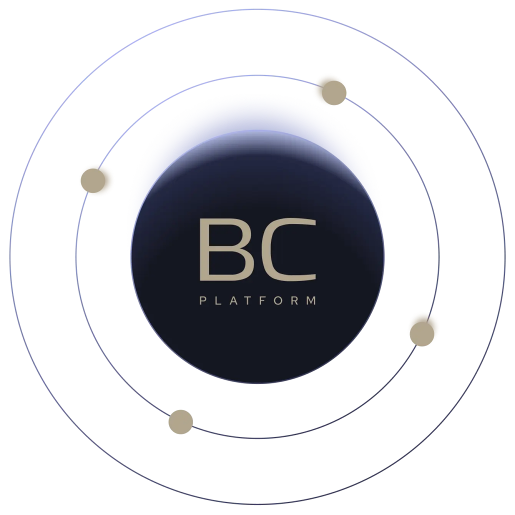 The BlackCloak platform dashboard showing a company exposure score beside the mobile app